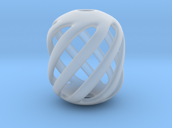Iron Rhino - Spiral Bead - Pendant 3d printed