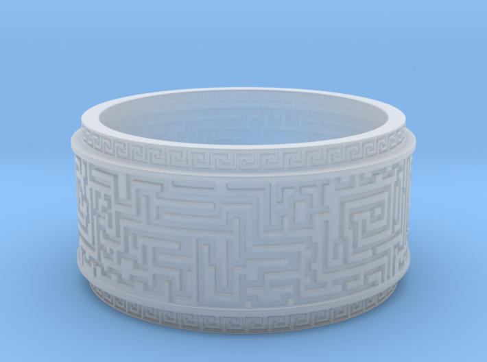 Ancient Maze ring 3d printed
