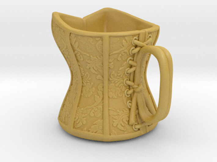 Victorian Damask Corset Cup, c. 1860-68 3d printed