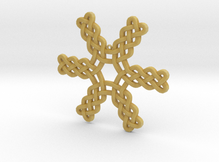 Knotwork Snowflake 3d printed