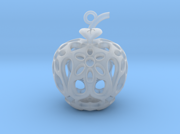 Apple Heart Ornament 3d printed