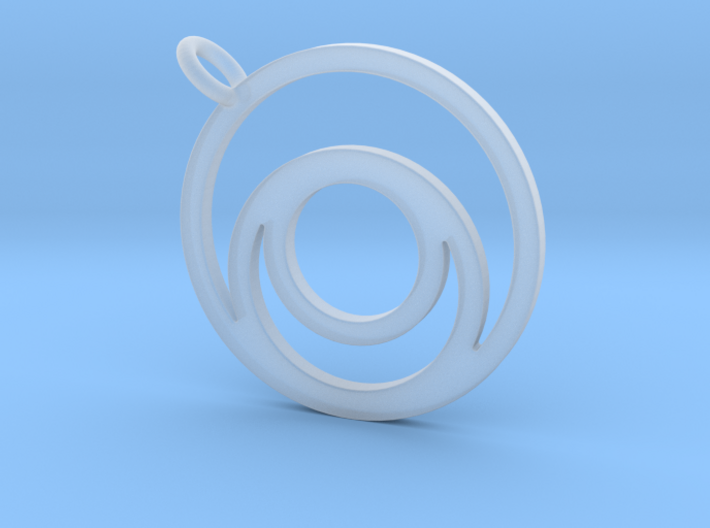 Nested Circles Pendant 3d printed