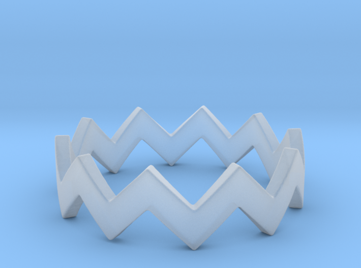 Zig Zag Wave Stackable Ring Size 4 3d printed