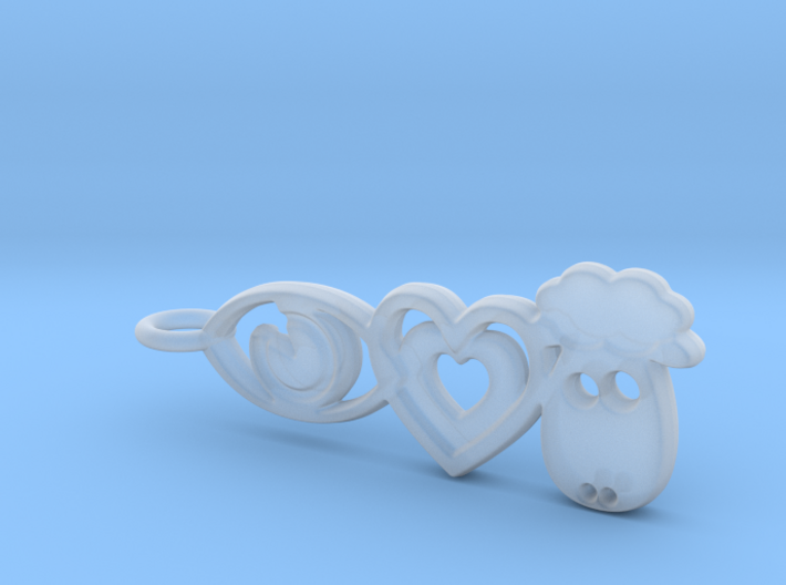 It's Only Love Pendant or Keychain 3d printed
