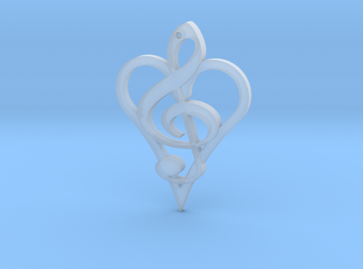 Music From The Heart Pendant 3d printed