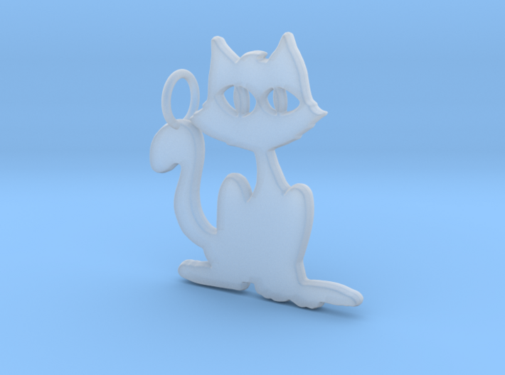 Kitty Pendant 3d printed