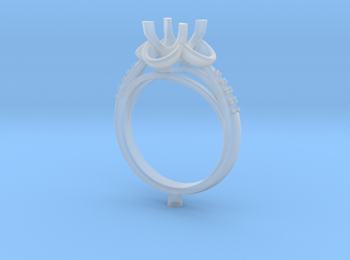CC11 -Engagement Ring Printed Wax. 3d printed