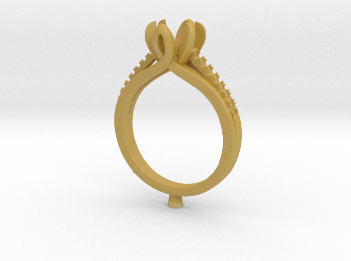 CB7- Engagement Ring Design Printed Wax Resin. 3d printed
