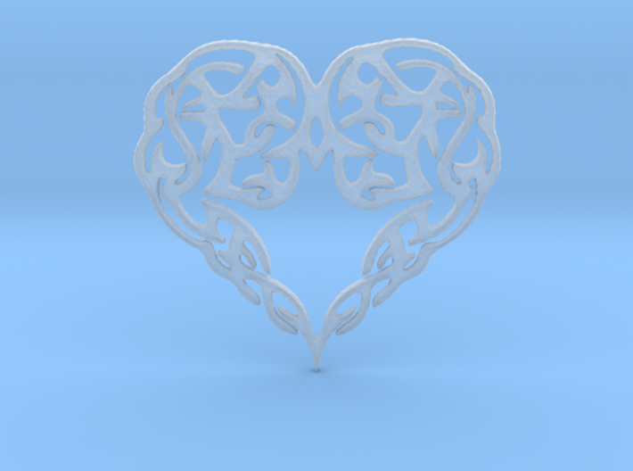Heart Knot Amulet 3d printed