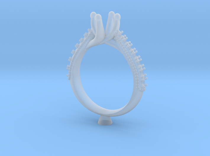 IC3-B - Engagement Ring Beads Style 3D Printed Wax 3d printed