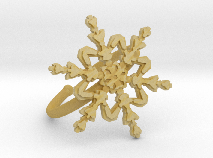 Snowflake Ring 2 d=19.5mm Adjustable h21d195a 3d printed