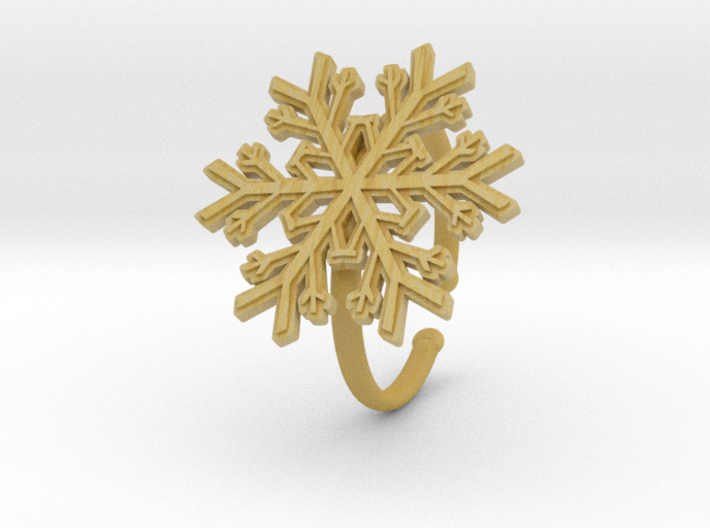 Snowflake Ring 1 d=19.5mm Adjustable h21d195a 3d printed