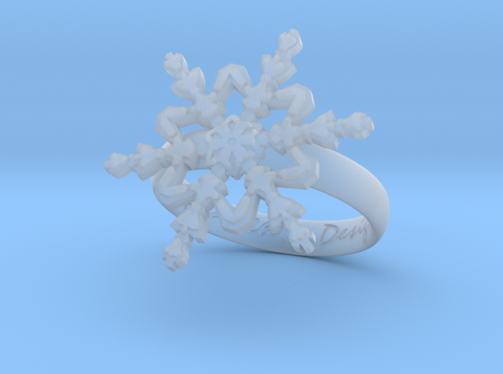 Snowflake Ring 2 d=17.5mm h35d175 3d printed