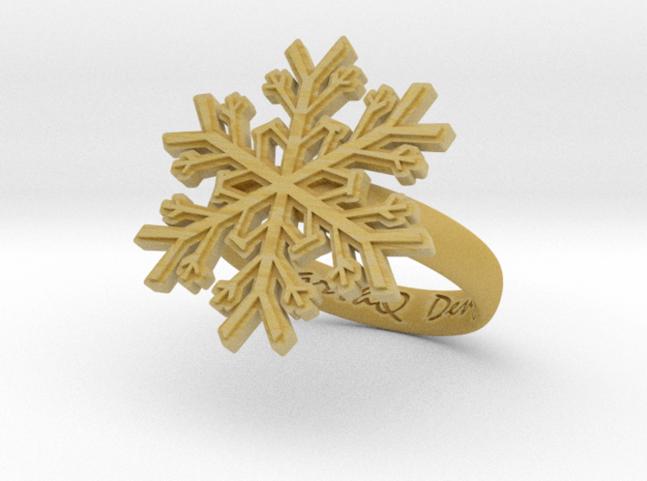 Snowflake Ring 1 d=17.5mm h35d175 3d printed