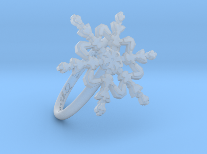 Snowflake Ring 2 d=18.5mm h21d185 3d printed