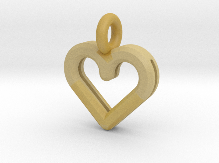 Resonant Heart Amulet - Small 3d printed