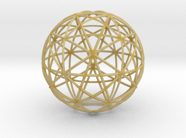 Icosahedron symmetry circles 16 3d printed