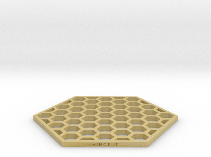 Honeycomb Coaster 3d printed