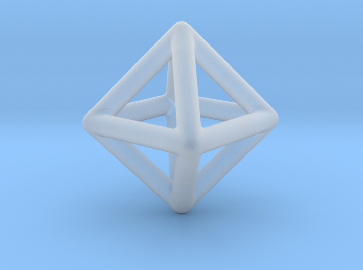 Minimal Octahedron Frame Pendant 3d printed