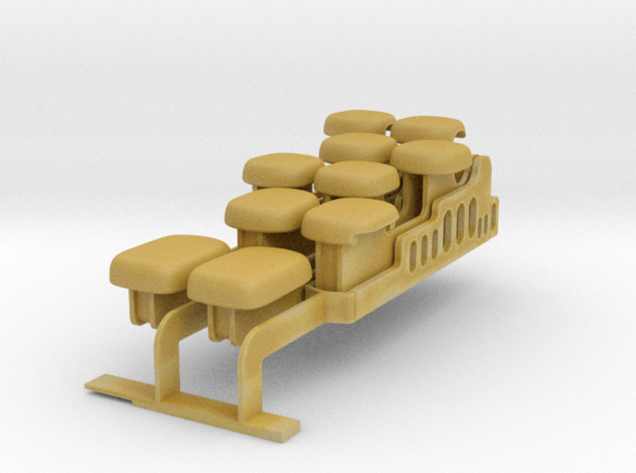 Top-four notes set for Drop-on Jankó Piano Adaptor 3d printed