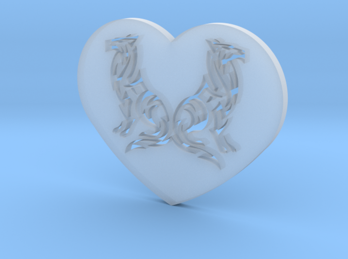 Geri and Freki Heart 3d printed