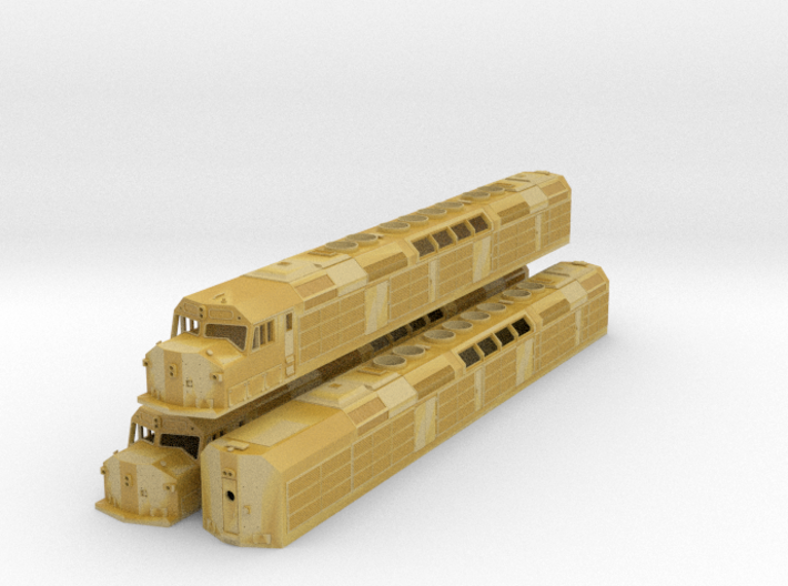 N Scale F40DDPH w/Louvered Side Panels 3d printed 