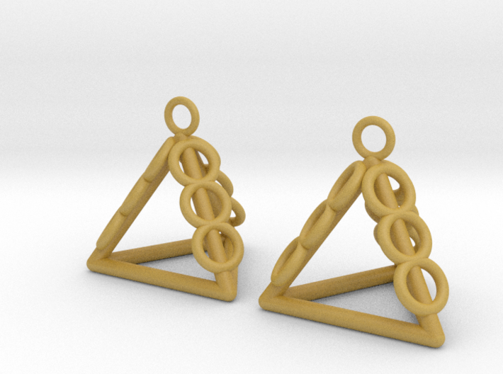 Pyramid triangle earrings serie 3 type 1 3d printed