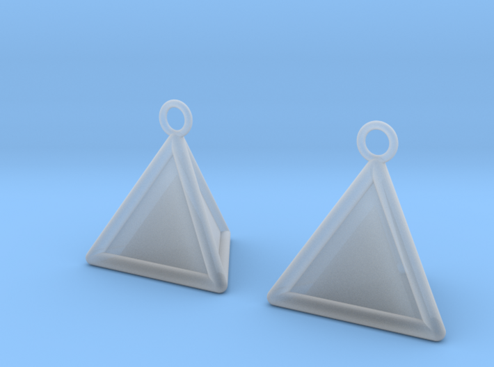 Pyramid triangle earrings type 16 3d printed