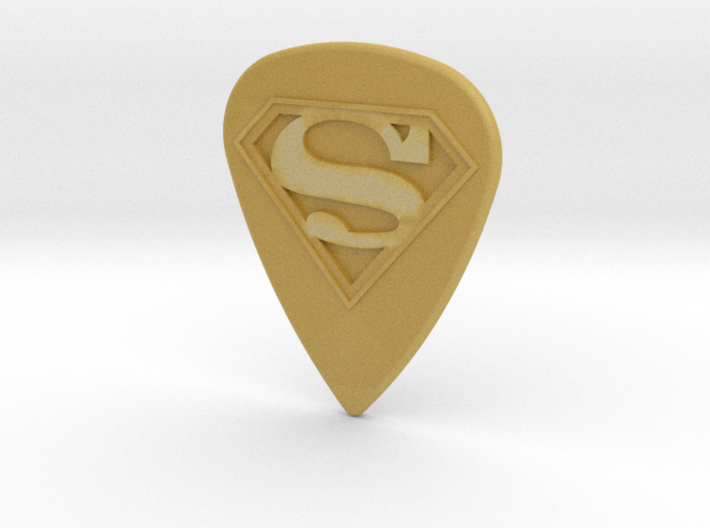 Superman Guitar Pick 3d printed