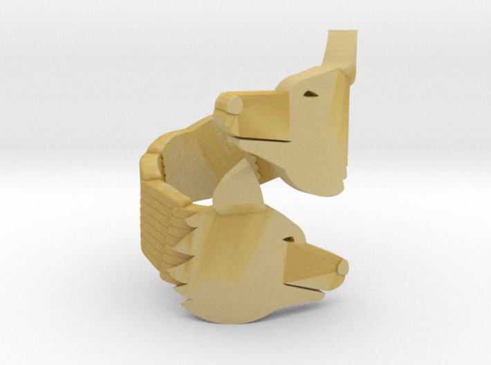 Wolf Head Ring 3d printed