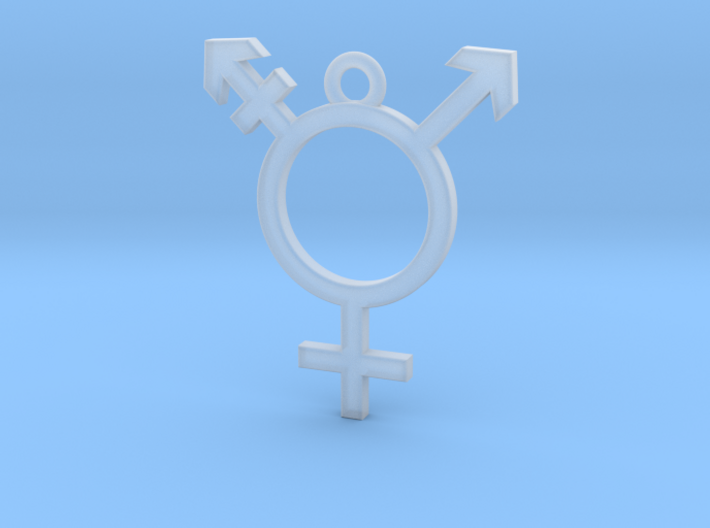 Transgender Pendant 3d printed