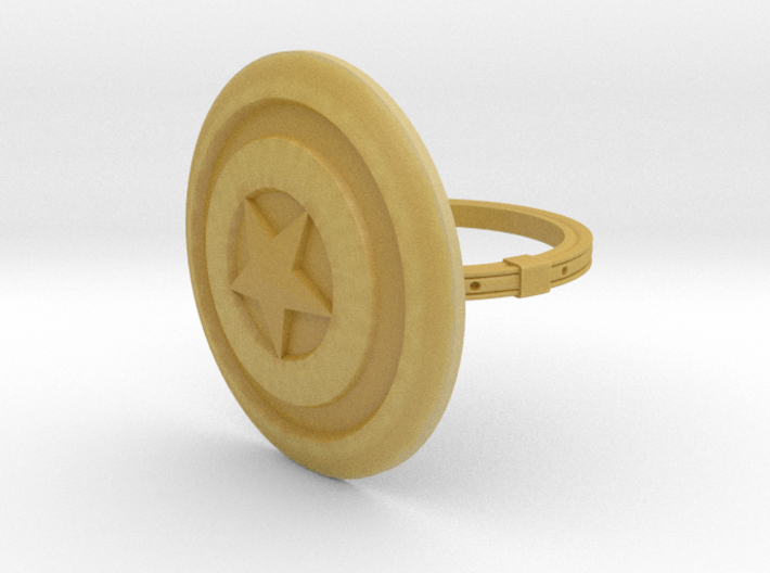 Captain America Ring - 18.19mm - US Size 8 3d printed