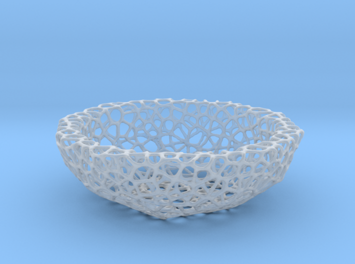 Mini Key shell / bowl (9 cm) - Voronoi-Style #5 3d printed