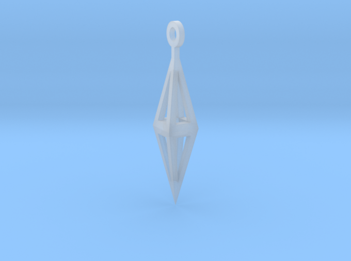 Brilliant Facets - Triangle Earrings 3d printed