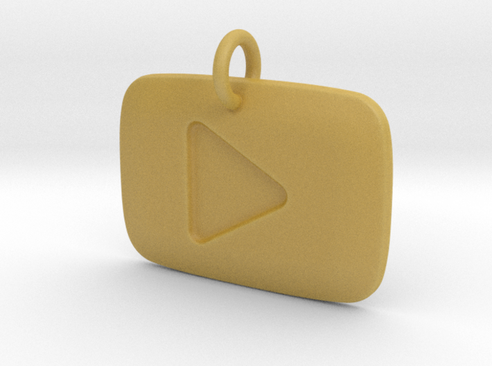 YouTube Play Button Pendant 3d printed