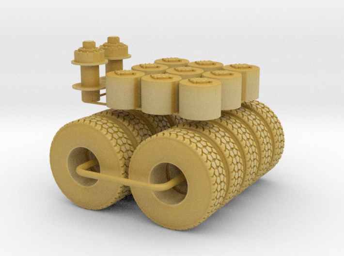 M1070 Wheels tires Winch 1/64 3d printed