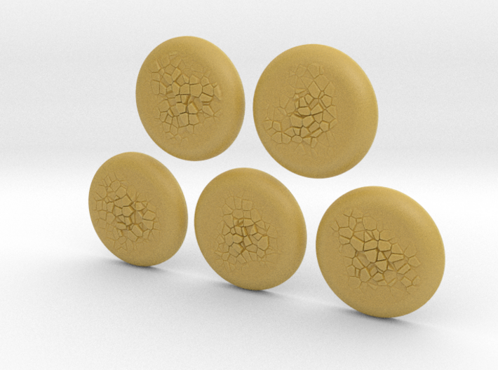 20mm Round Lipped Bases - Baked Earth 3d printed 