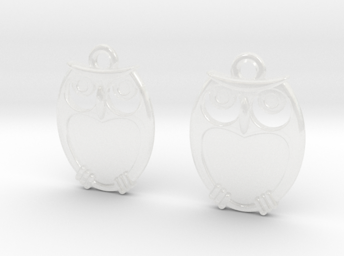 Owl Earrings 3d printed