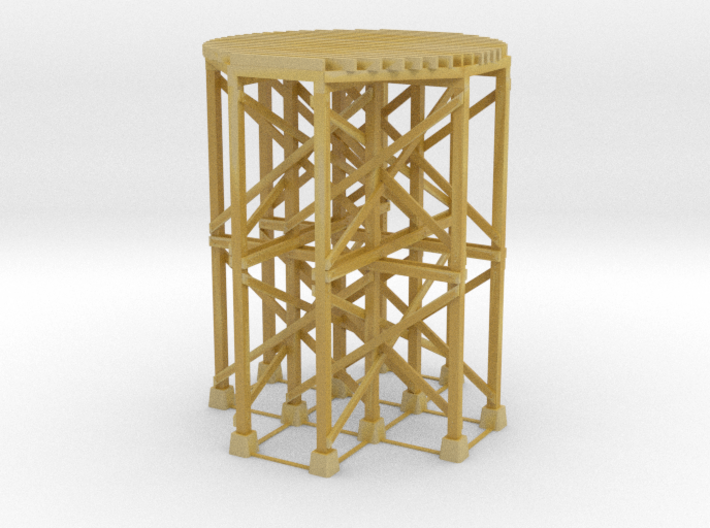 HO-Scale SP Wooden Water Tower Base (Tall) 3d printed 