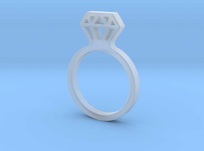 Diamond ring Ginetta 3d printed