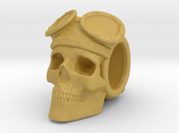 &quot;The Lost Aviator&quot; Skull Bead 3d printed