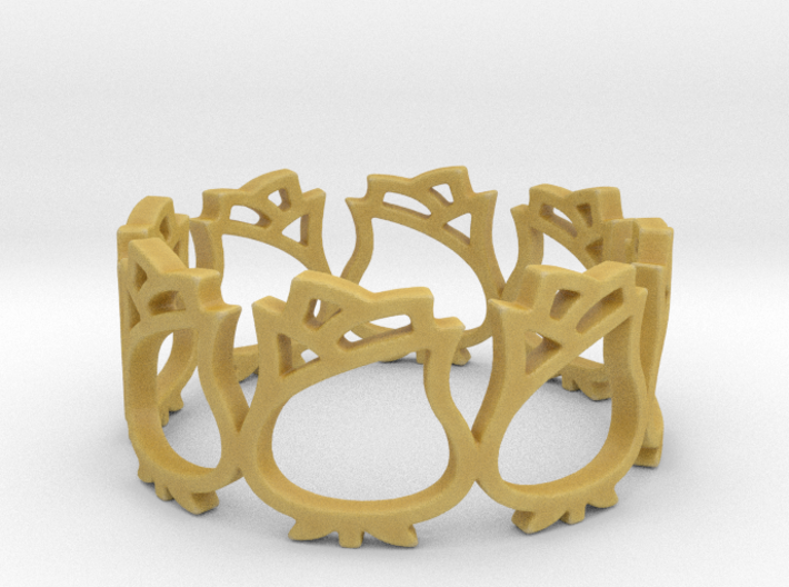 Roses Ring (Size 4-7) 3d printed