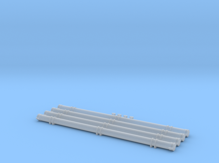 O Scale Pneumatic Hose Outets and Storage Tubes 3d printed