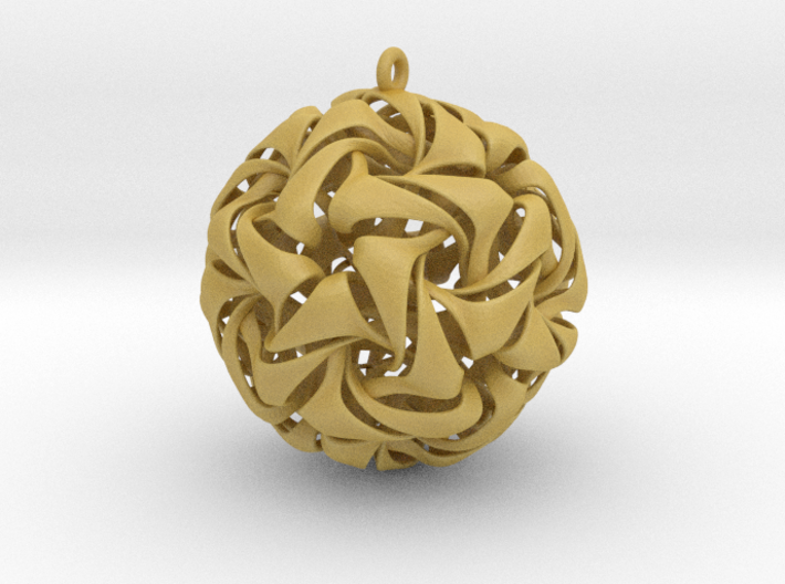 Twisted Christmas Bauble 3d printed