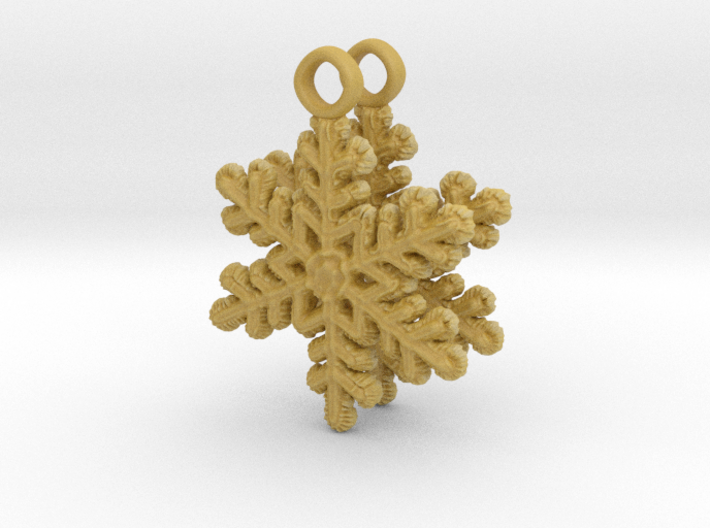 Snowflake Ear Ring Pair 3d printed 