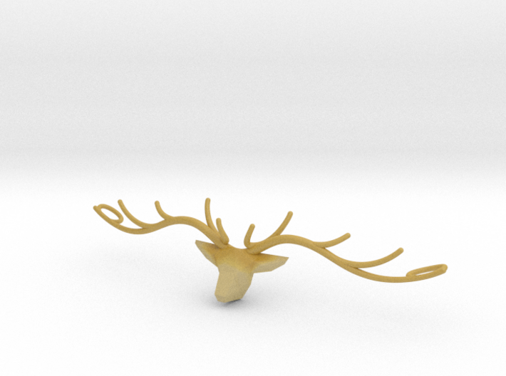 Deer head pendant 3d printed