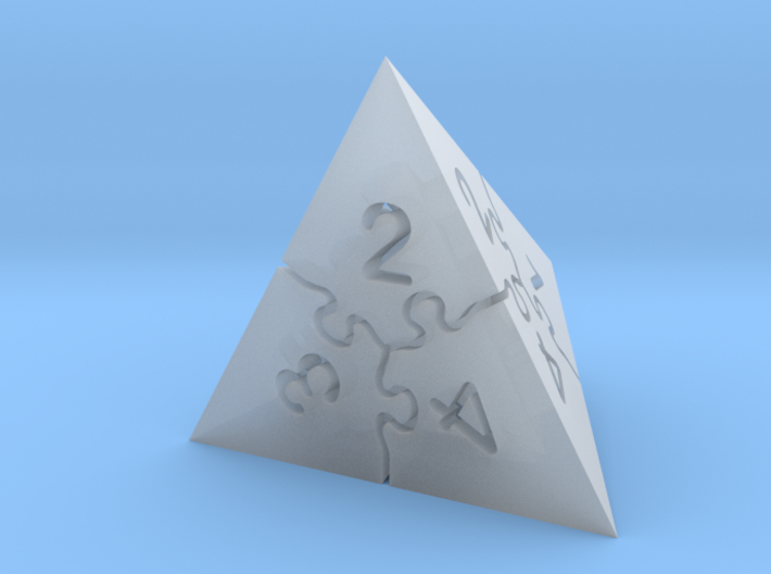 Jigsaw Puzzle D4 Dice 3d printed