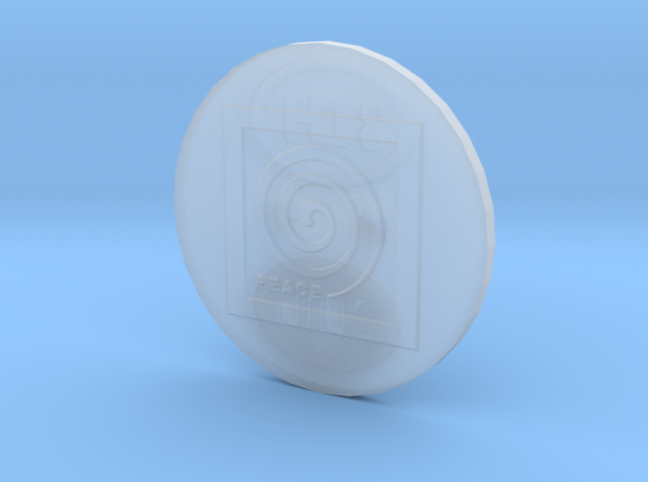 Peace Spiral B2 Button 3d printed