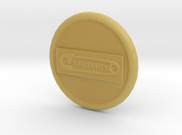 Solidarity B2 Button 3d printed
