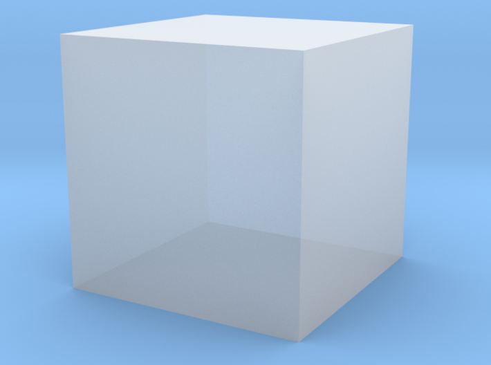 a cube of one cubic centimeter 3d printed